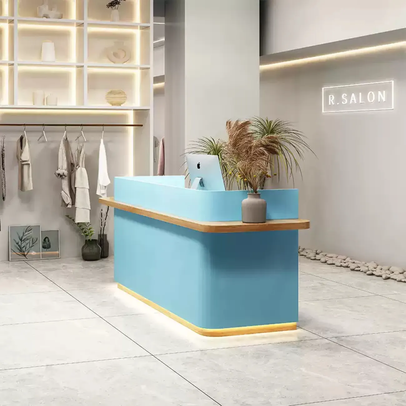 Роскошная стойка ресепшен от LaLume с подсветкой RS40164-32 Роскошная стойка ресепшен от LaLume с подсветкой RS40164-32