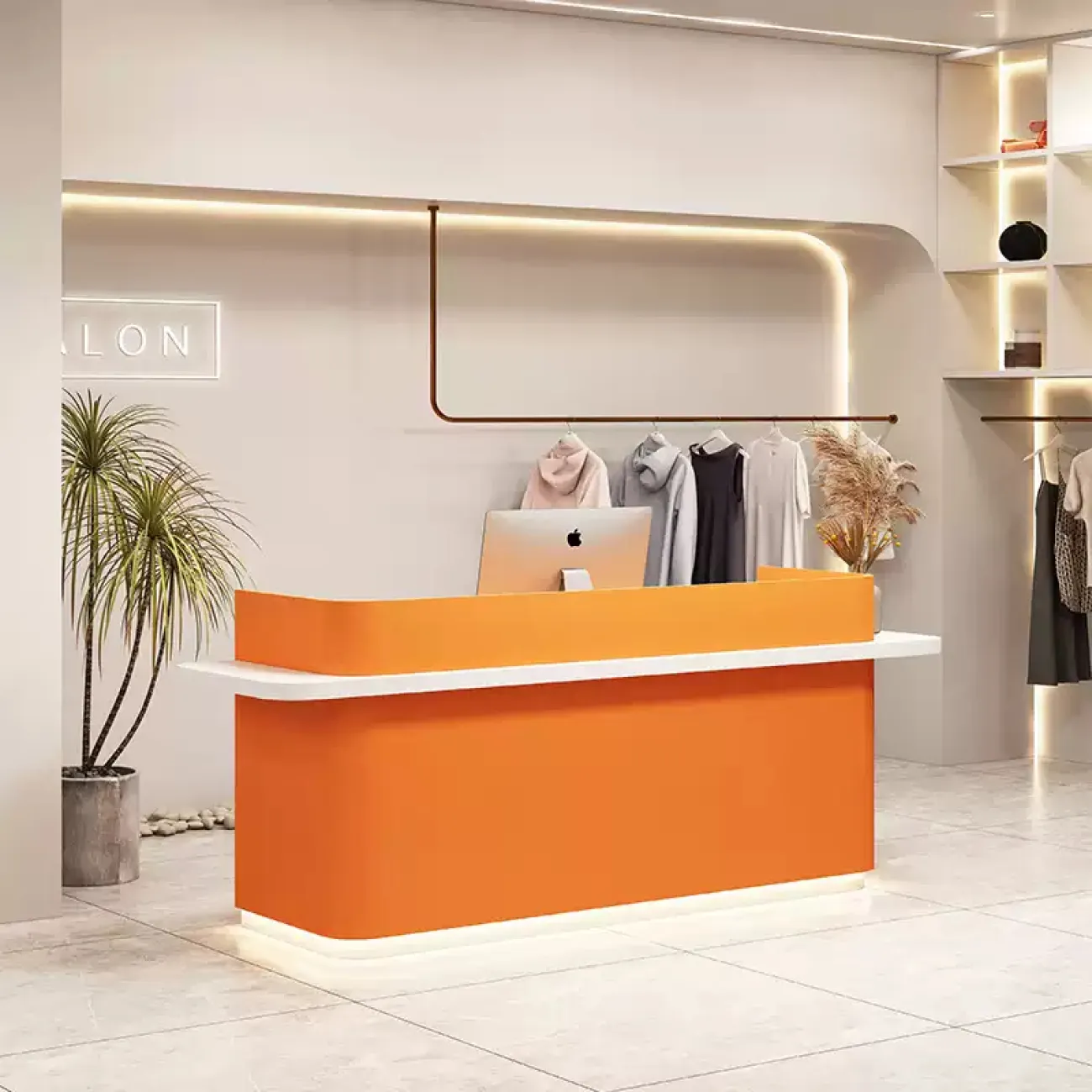 Роскошная стойка ресепшен от LaLume с подсветкой RS40164-32