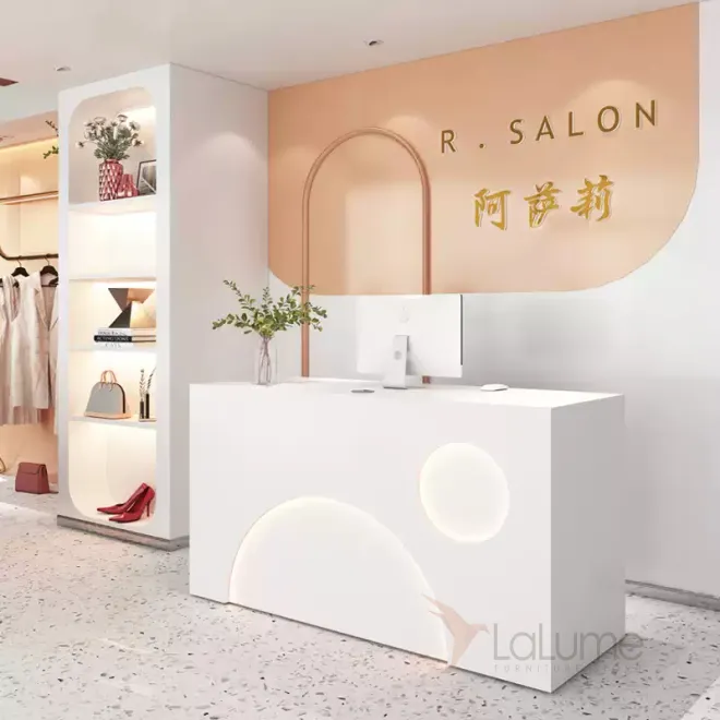 Роскошная стойка ресепшен от LaLume с подсветкой RS40166-32 Роскошная стойка ресепшен от LaLume с подсветкой RS40166-32