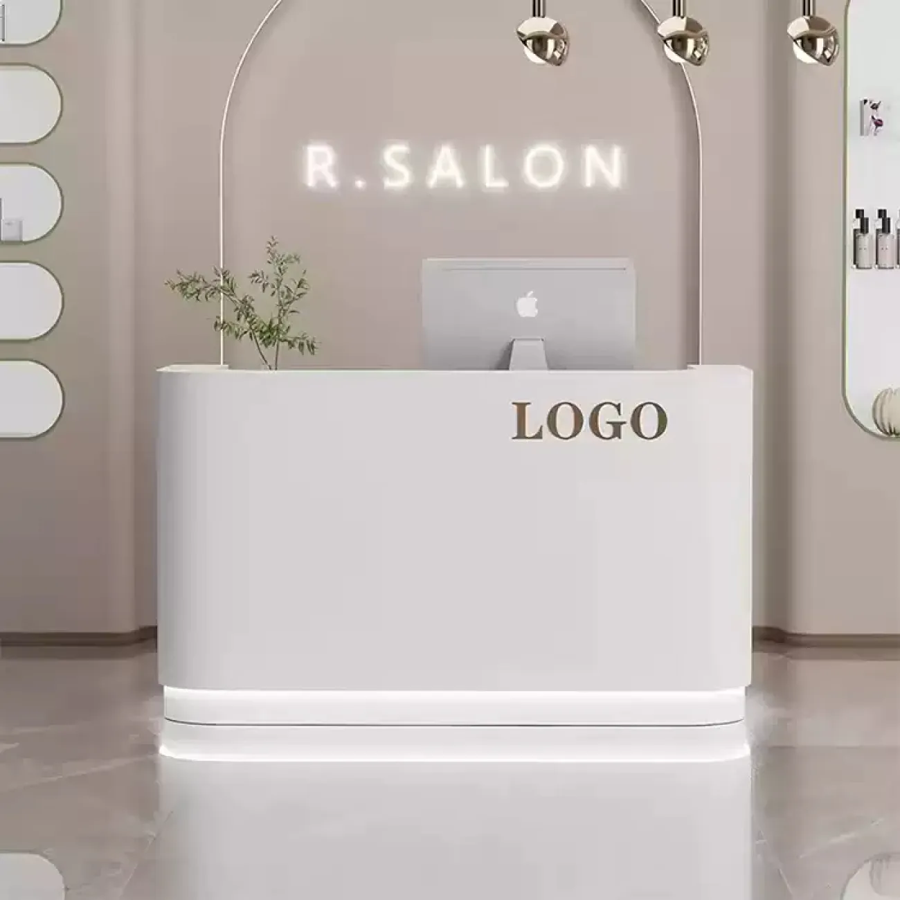 Элегантная стойка ресепшен от LaLume с подсветкой RS40169-32 Элегантная стойка ресепшен от LaLume с подсветкой RS40169-32