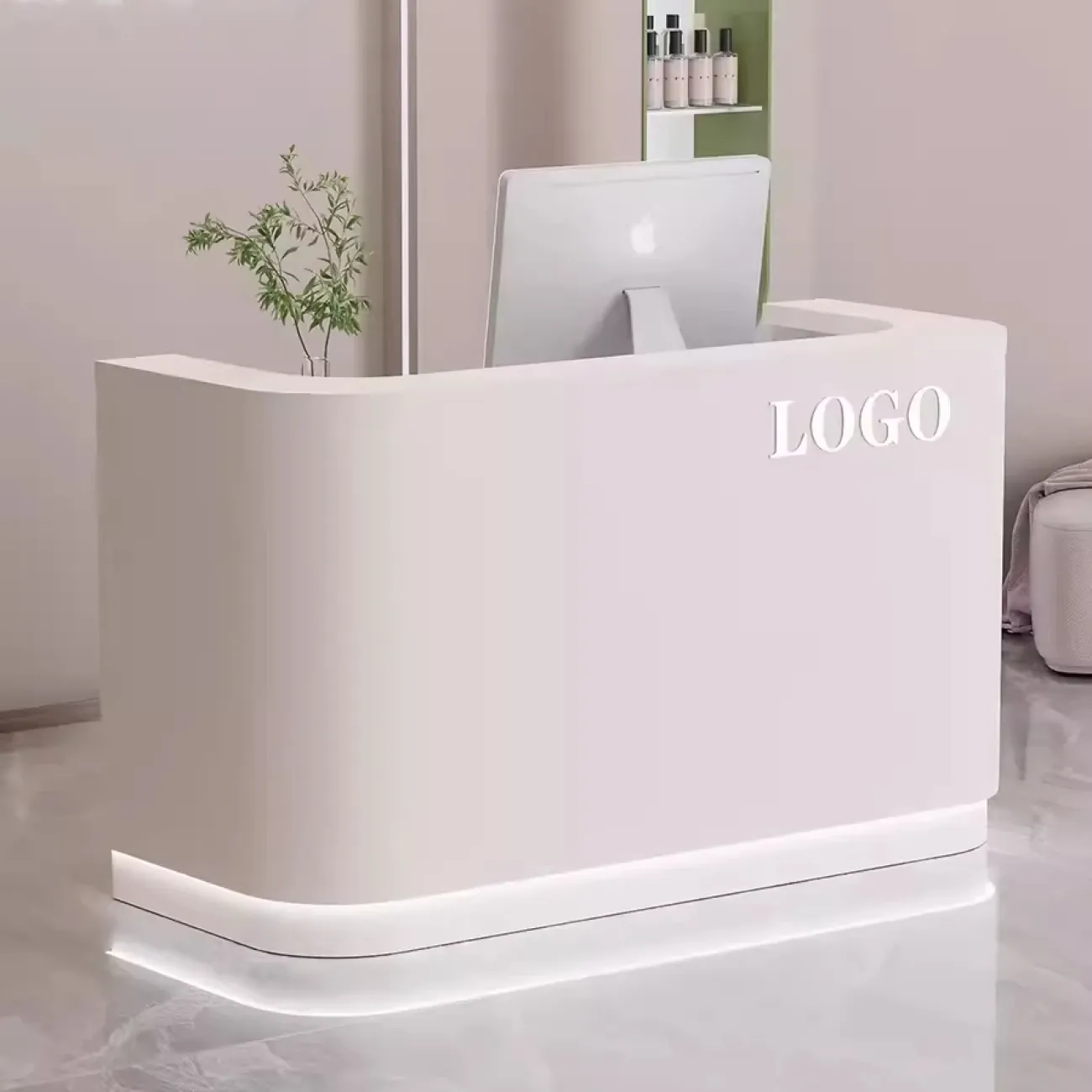 Элегантная стойка ресепшен от LaLume с подсветкой RS40169-32 Элегантная стойка ресепшен от LaLume с подсветкой RS40169-32