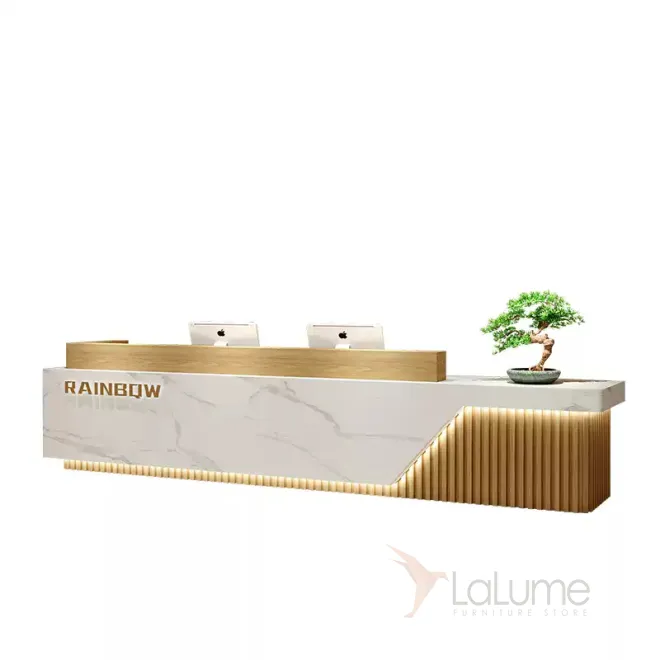 Элегантная стойка ресепшен от LaLume с подсветкой RS40178-32 Элегантная стойка ресепшен от LaLume с подсветкой RS40178-32