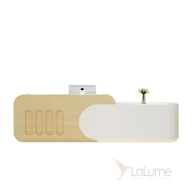 Яркая стойка ресепшен от LaLume с подсветкой RS40179-32 Яркая стойка ресепшен от LaLume с подсветкой RS40179-32