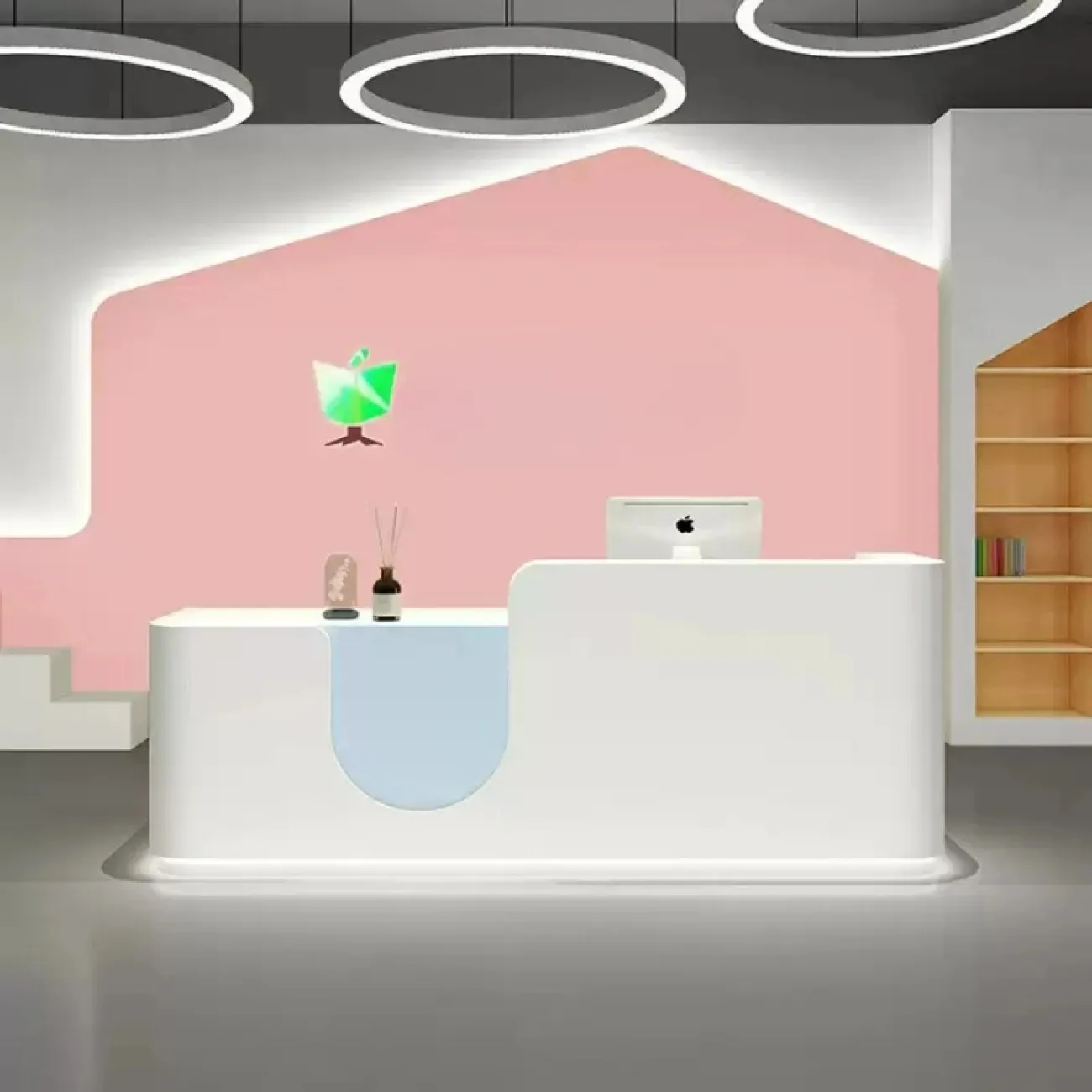 Яркая стойка ресепшен от LaLume с подсветкой RS40181-32