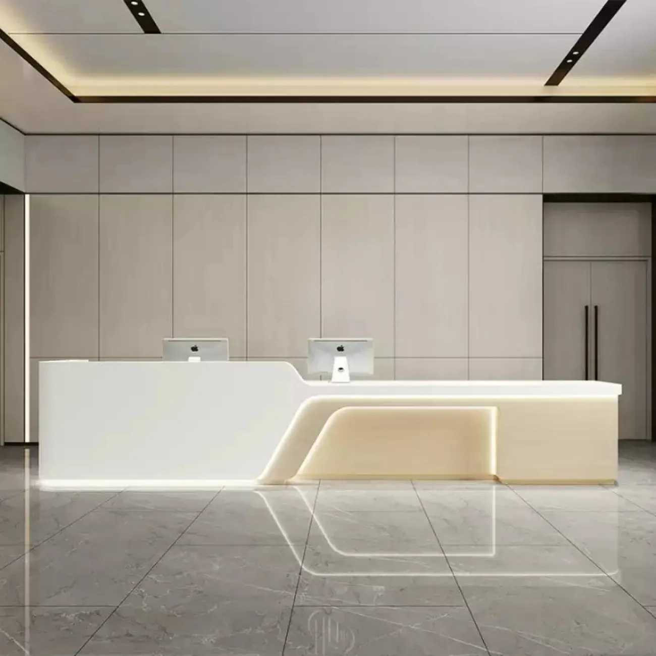 Роскошная стойка ресепшен Koala от LaLume с подсветкой RS40182-32