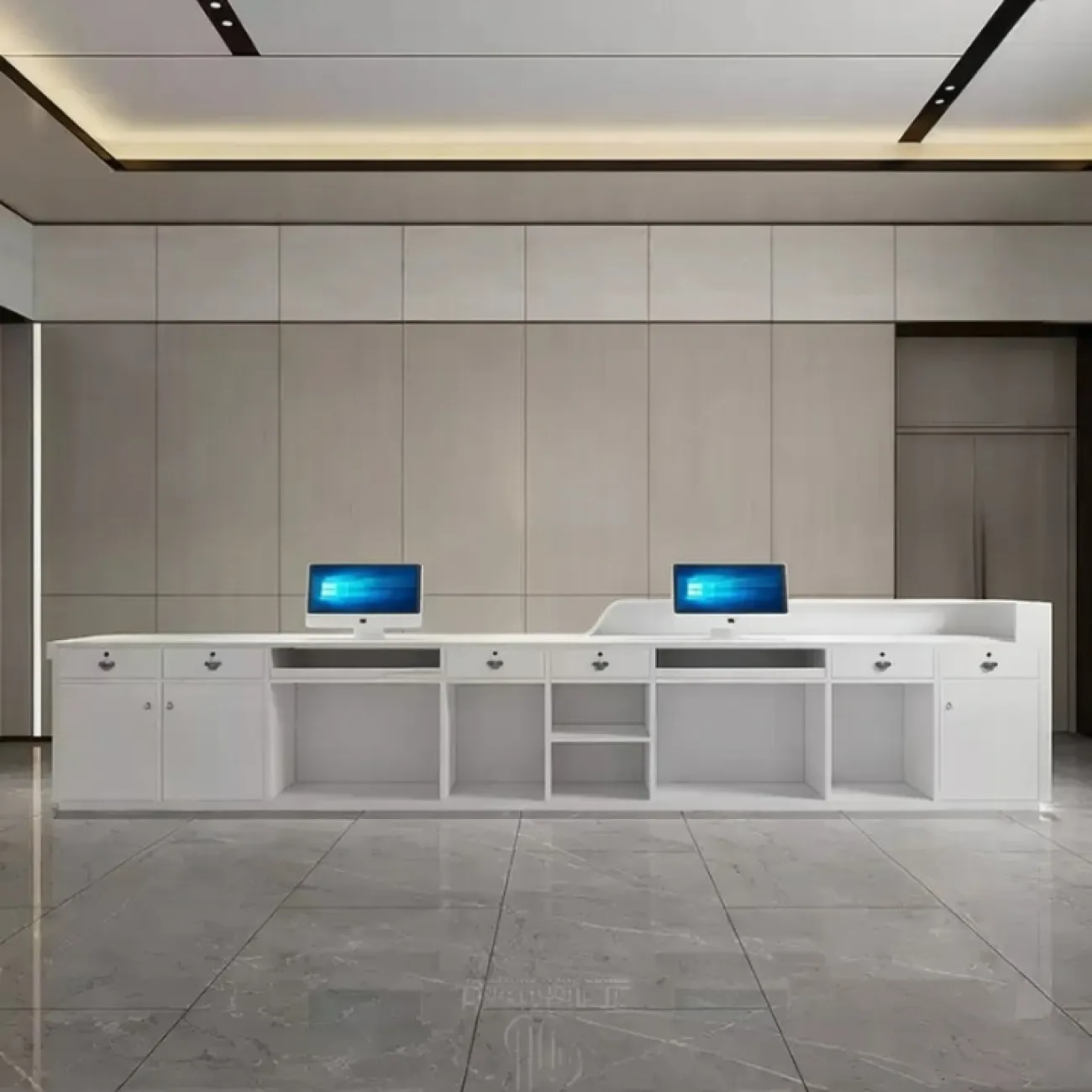 Роскошная стойка ресепшен Koala от LaLume с подсветкой RS40182-32