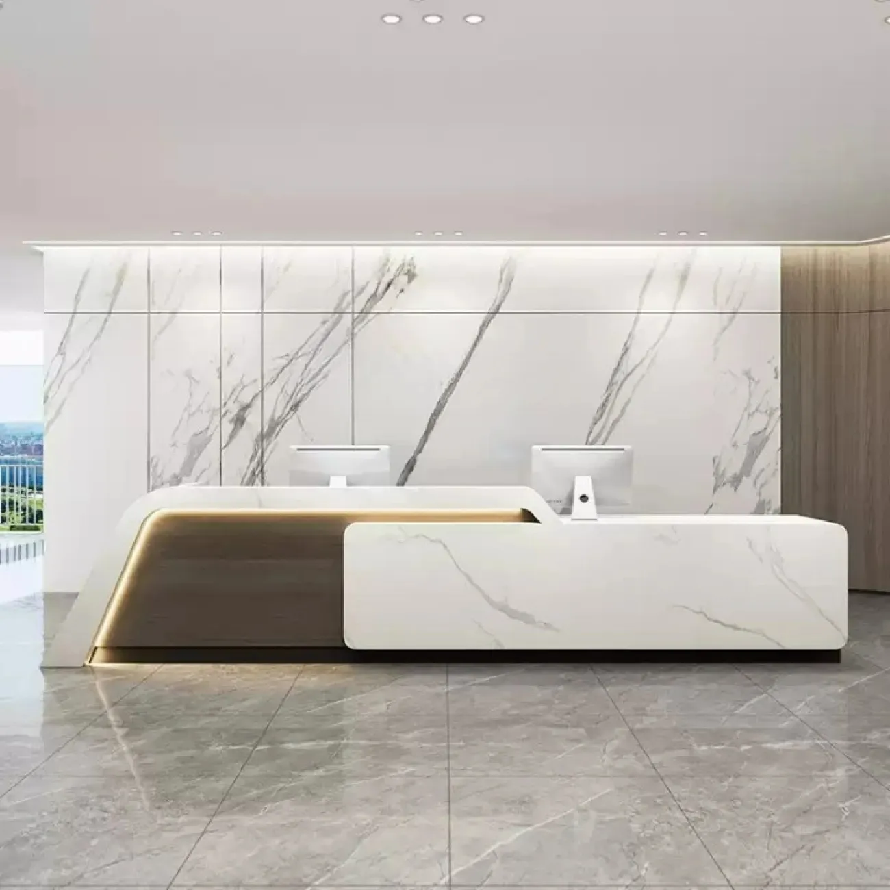 Оригинальная стойка ресепшен Koala от LaLume с подсветкой RS40186-32 Оригинальная стойка ресепшен Koala от LaLume с подсветкой RS40186-32