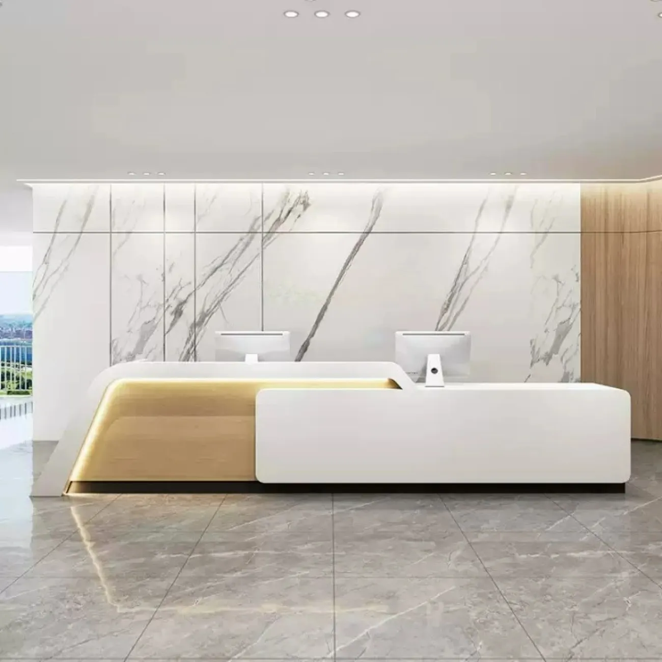 Оригинальная стойка ресепшен Koala от LaLume с подсветкой RS40186-32 Оригинальная стойка ресепшен Koala от LaLume с подсветкой RS40186-32