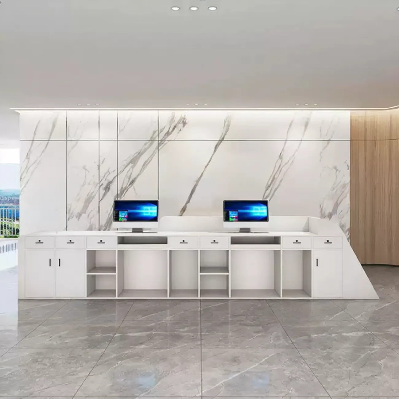 Оригинальная стойка ресепшен Koala от LaLume с подсветкой RS40186-32 Оригинальная стойка ресепшен Koala от LaLume с подсветкой RS40186-32