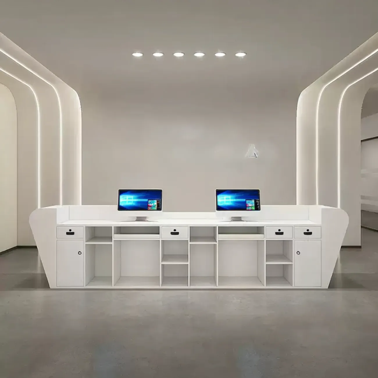 Оригинальная стойка ресепшен Koala от LaLume с подсветкой RS40188-32