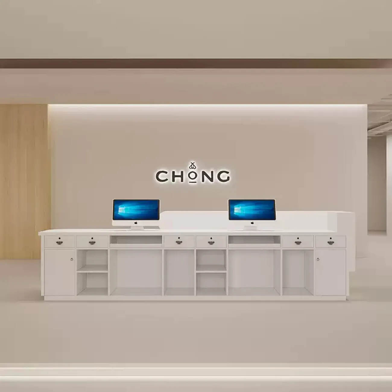 Оригинальная стойка ресепшен Koala от LaLume с подсветкой RS40189-32 Оригинальная стойка ресепшен Koala от LaLume с подсветкой RS40189-32