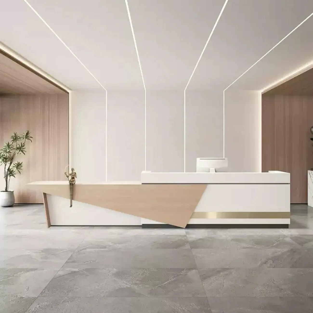 Оригинальная стойка ресепшен Koala от LaLume с подсветкой RS40190-32