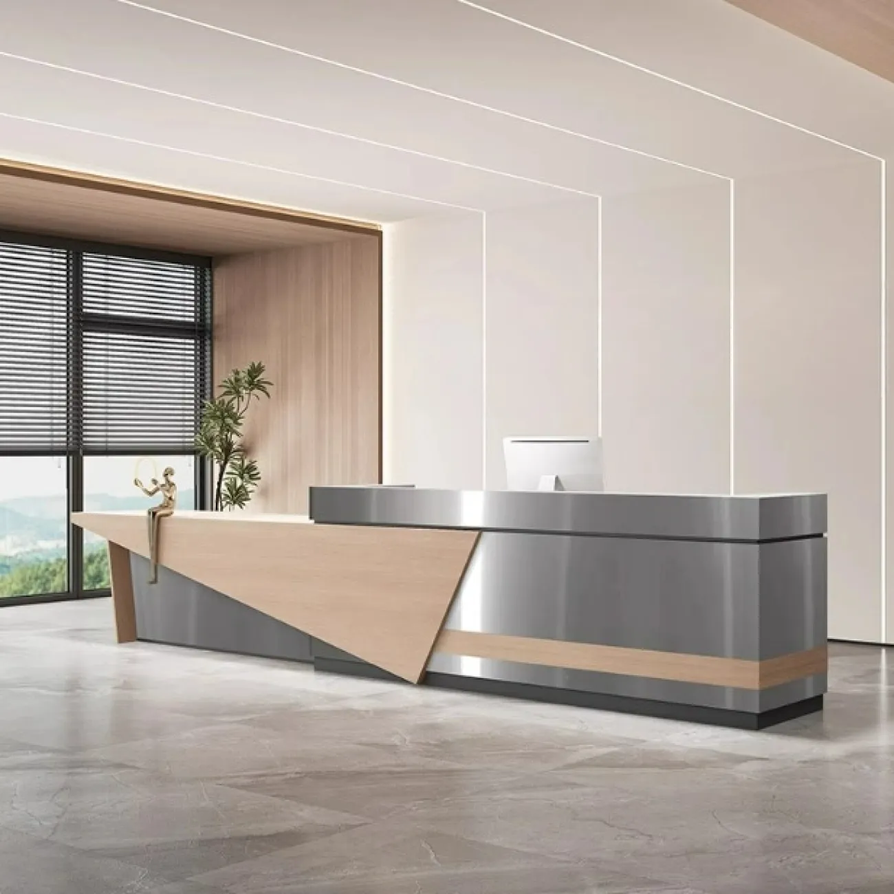 Оригинальная стойка ресепшен Koala от LaLume с подсветкой RS40191-32