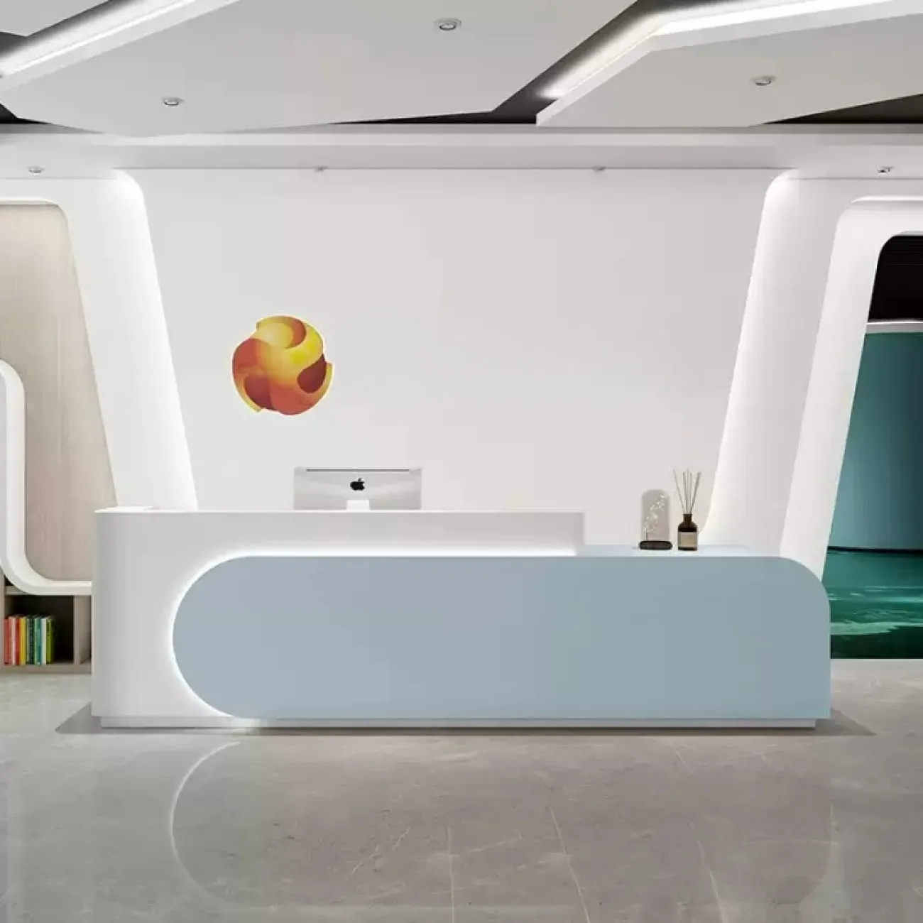 Оригинальная стойка ресепшен Koala от LaLume с подсветкой RS40192-32 Оригинальная стойка ресепшен Koala от LaLume с подсветкой RS40192-32