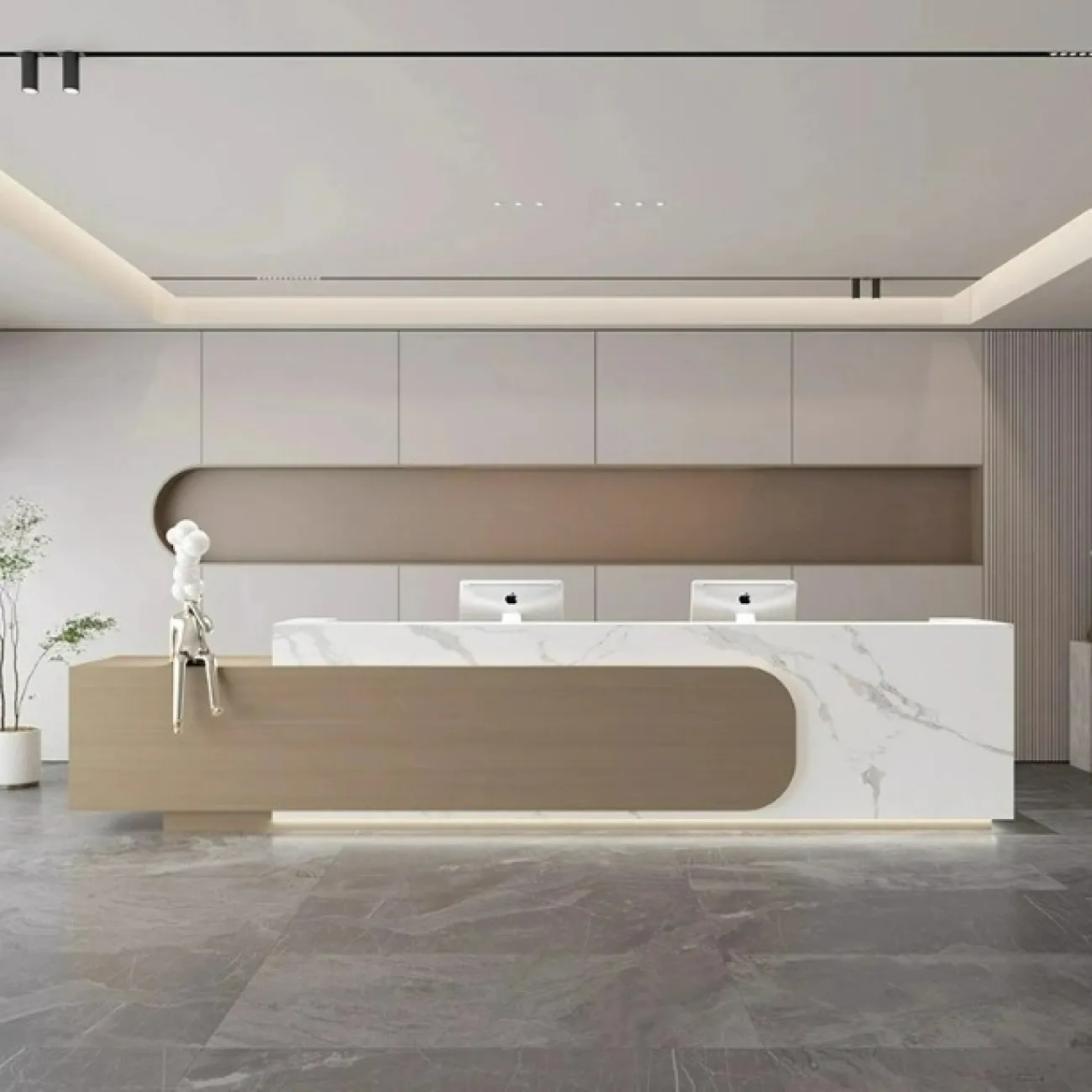 Оригинальная стойка ресепшен Koala от LaLume с подсветкой RS40193-32