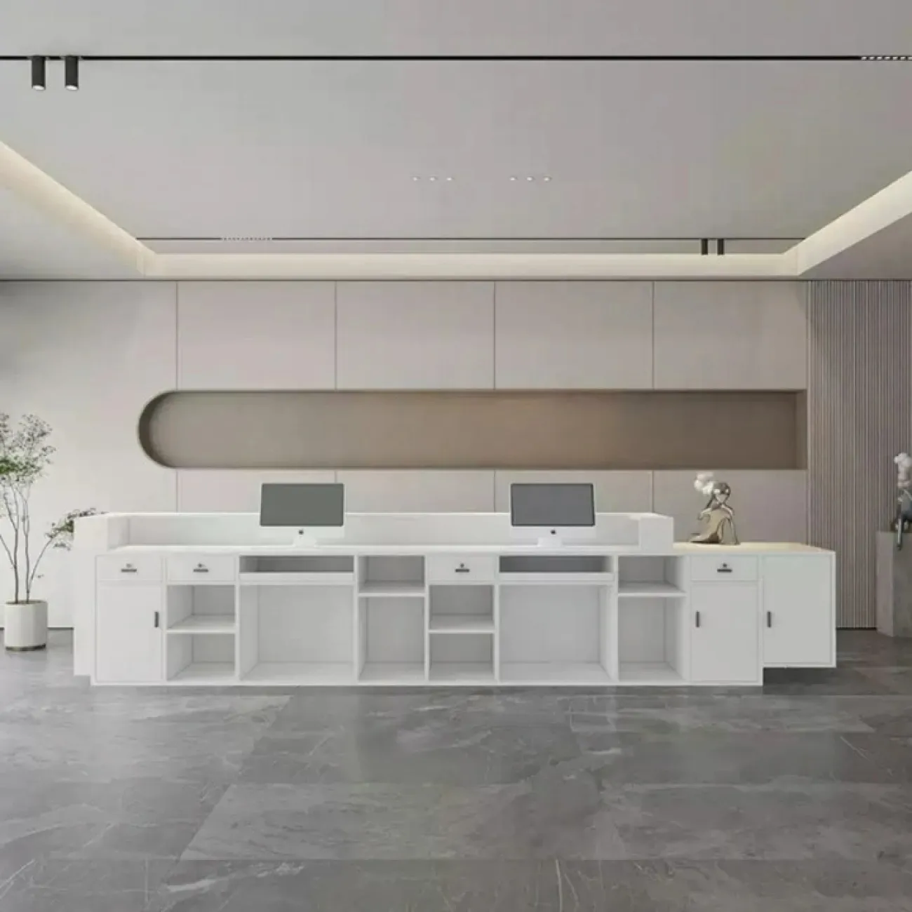 Оригинальная стойка ресепшен Koala от LaLume с подсветкой RS40193-32