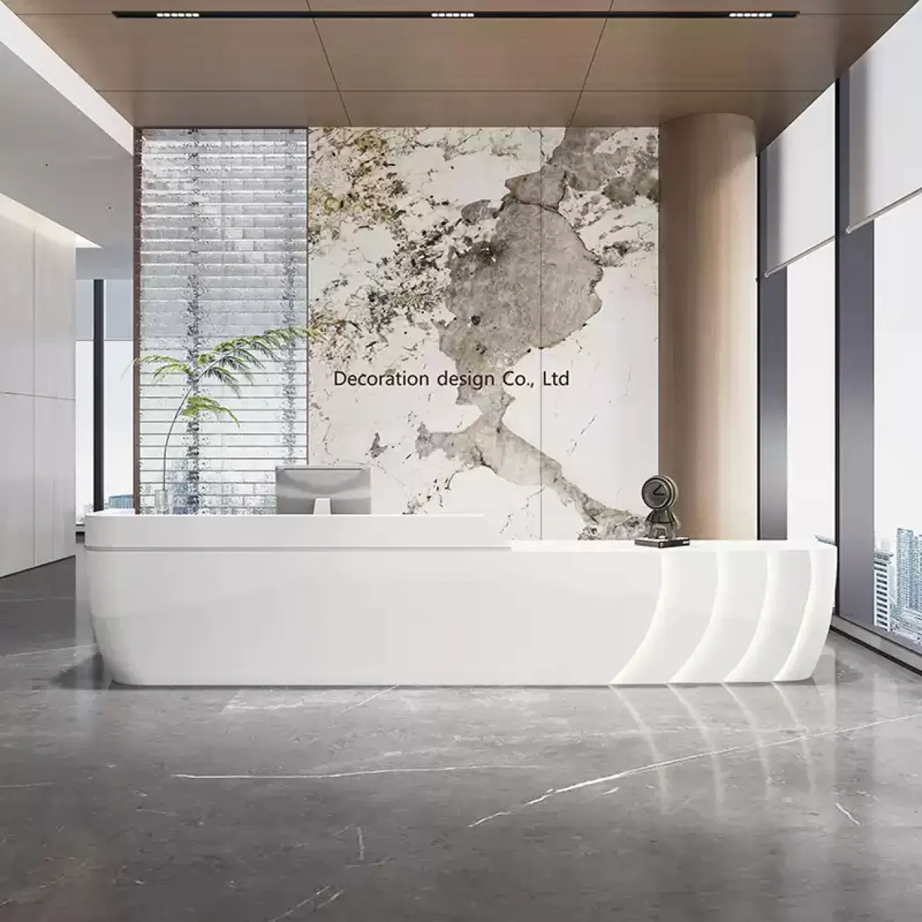 Оригинальная стойка ресепшен Koala от LaLume с подсветкой RS40194-32