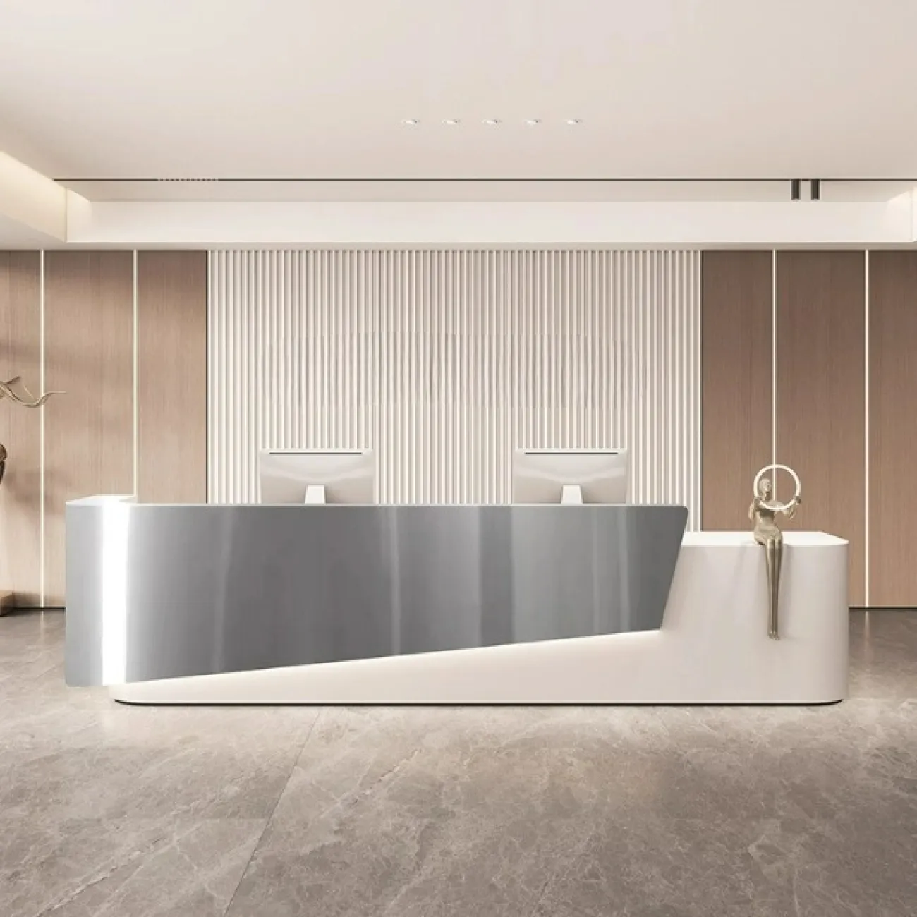 Оригинальная стойка ресепшен Koala от LaLume с подсветкой RS40196-32