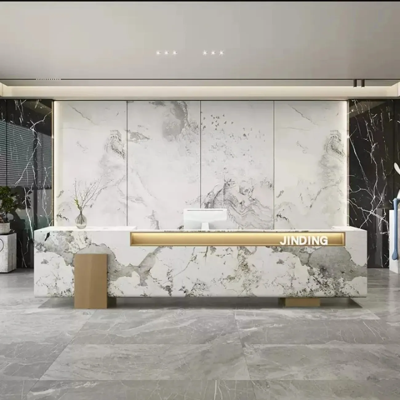 Оригинальная стойка ресепшен Koala от LaLume с подсветкой RS40198-32