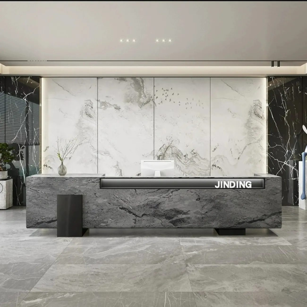 Оригинальная стойка ресепшен Koala от LaLume с подсветкой RS40198-32