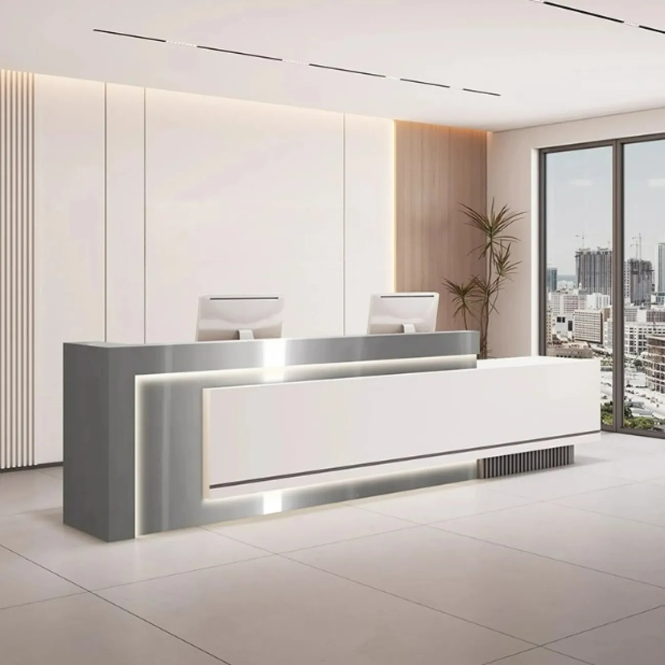 Роскошная стойка ресепшен Koala от LaLume с подсветкой RS40200-32