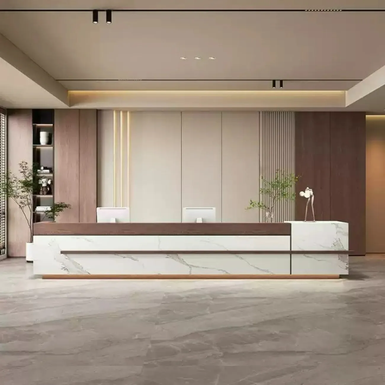 Роскошная стойка ресепшен Koala от LaLume с подсветкой RS40203-32 Роскошная стойка ресепшен Koala от LaLume с подсветкой RS40203-32