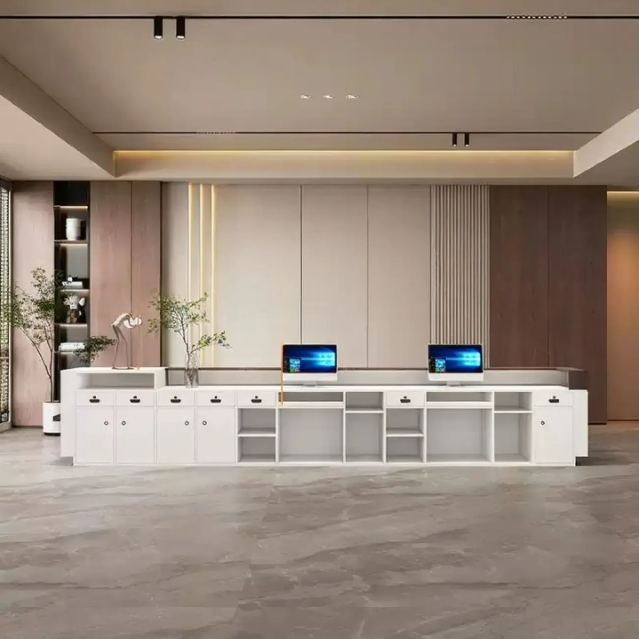 Роскошная стойка ресепшен Koala от LaLume с подсветкой RS40203-32 Роскошная стойка ресепшен Koala от LaLume с подсветкой RS40203-32