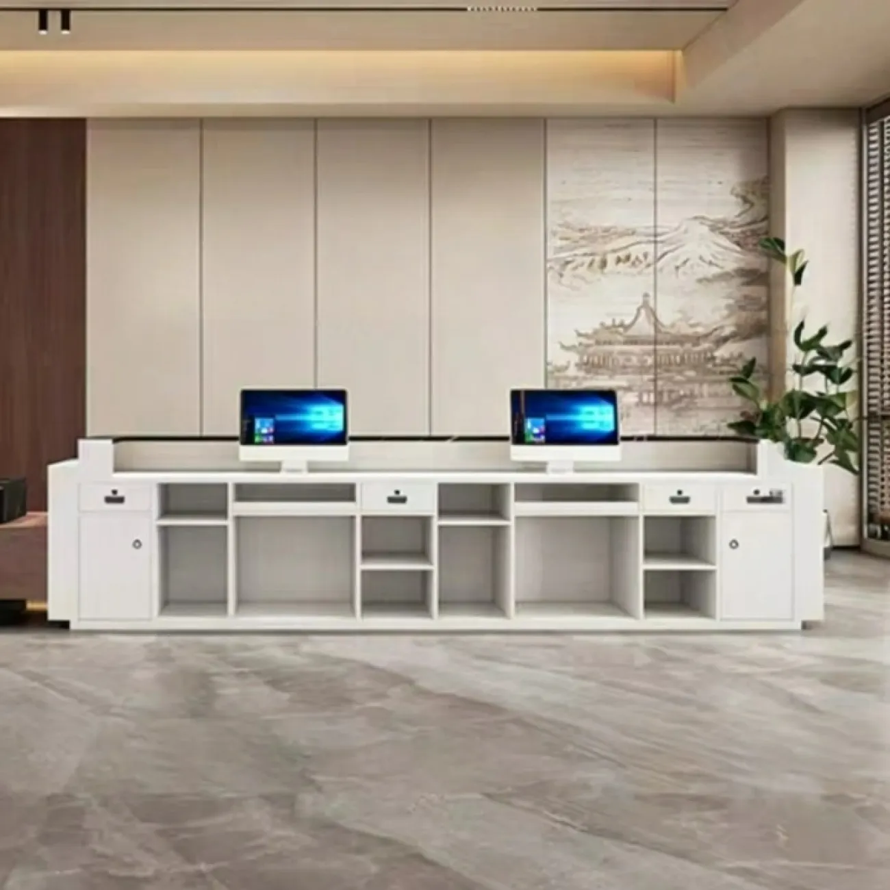 Роскошная стойка ресепшен Koala от LaLume с подсветкой RS40204-32 Роскошная стойка ресепшен Koala от LaLume с подсветкой RS40204-32