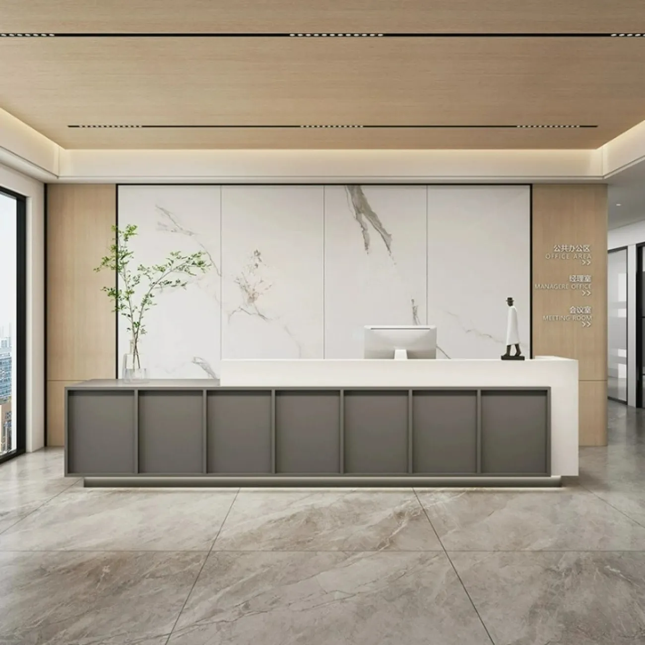 Роскошная стойка ресепшен Koala от LaLume с подсветкой RS40205-32 Роскошная стойка ресепшен Koala от LaLume с подсветкой RS40205-32