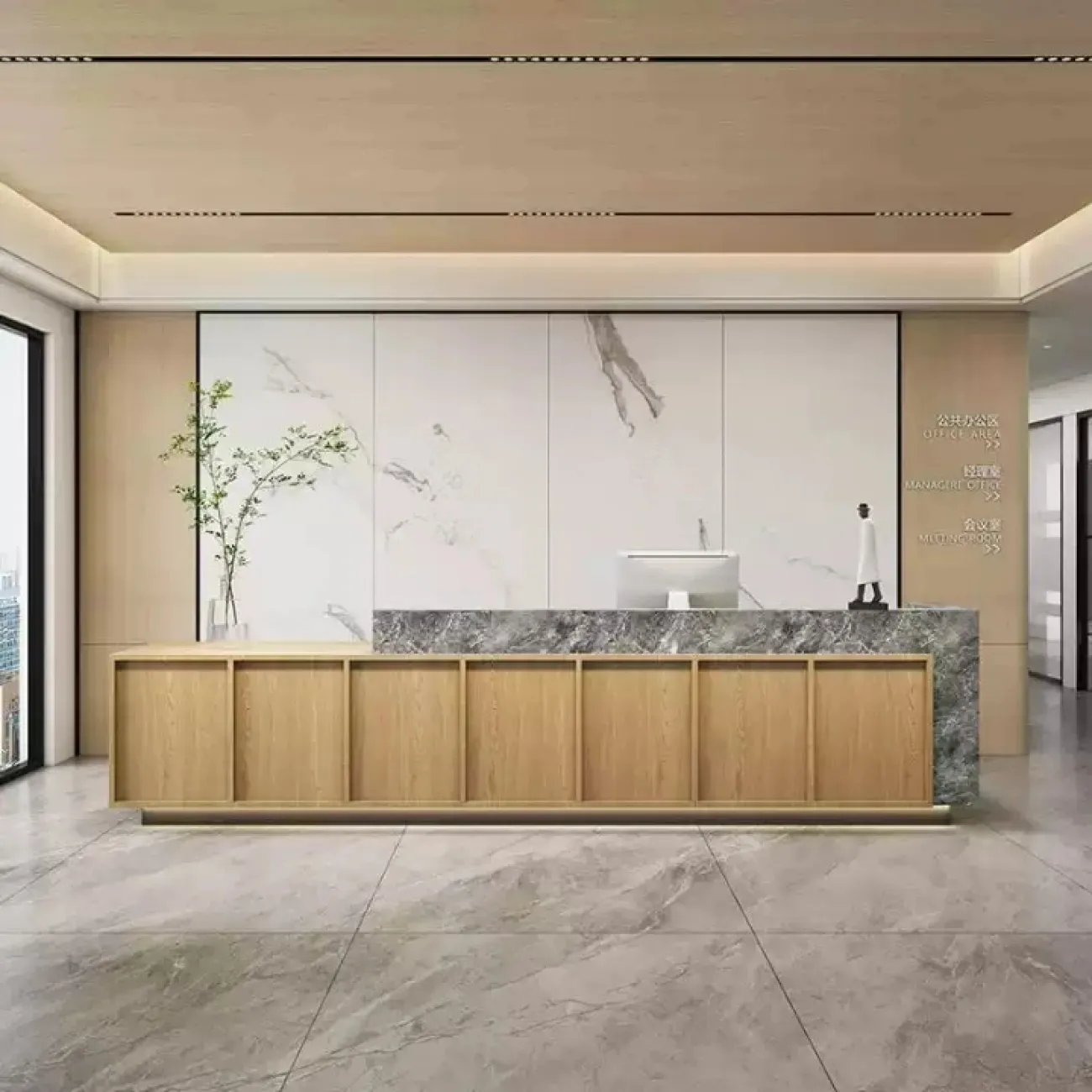 Роскошная стойка ресепшен Koala от LaLume с подсветкой RS40205-32 Роскошная стойка ресепшен Koala от LaLume с подсветкой RS40205-32