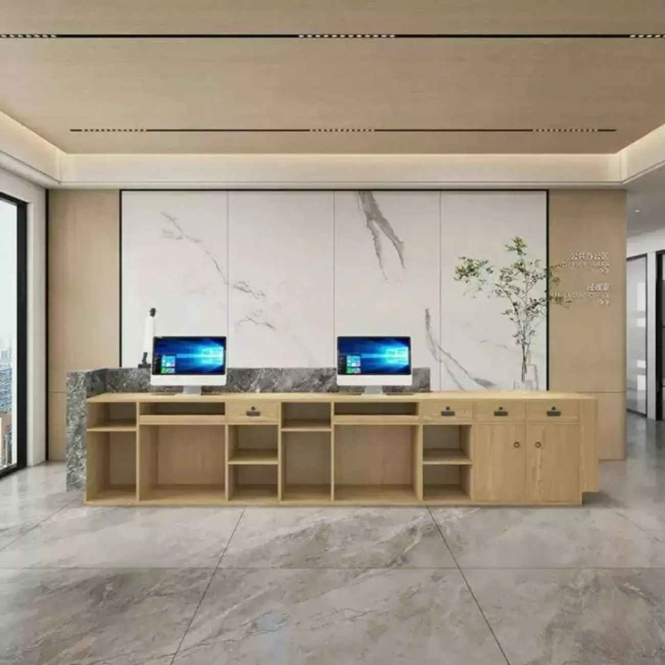 Роскошная стойка ресепшен Koala от LaLume с подсветкой RS40205-32 Роскошная стойка ресепшен Koala от LaLume с подсветкой RS40205-32