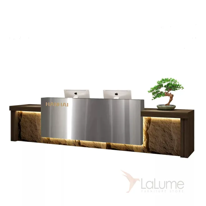 Роскошная стойка ресепшен Xu от LaLume с подсветкой RS40208-32 Роскошная стойка ресепшен Xu от LaLume с подсветкой RS40208-32