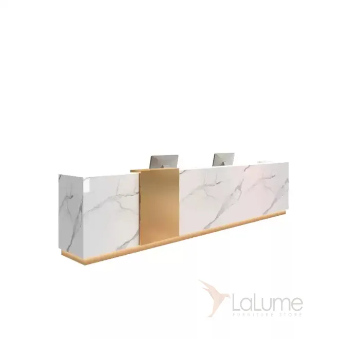 Роскошная стойка ресепшен Xu от LaLume из мрамора с подсветкой RS40209-32 Роскошная стойка ресепшен Xu от LaLume из мрамора с подсветкой RS40209-32