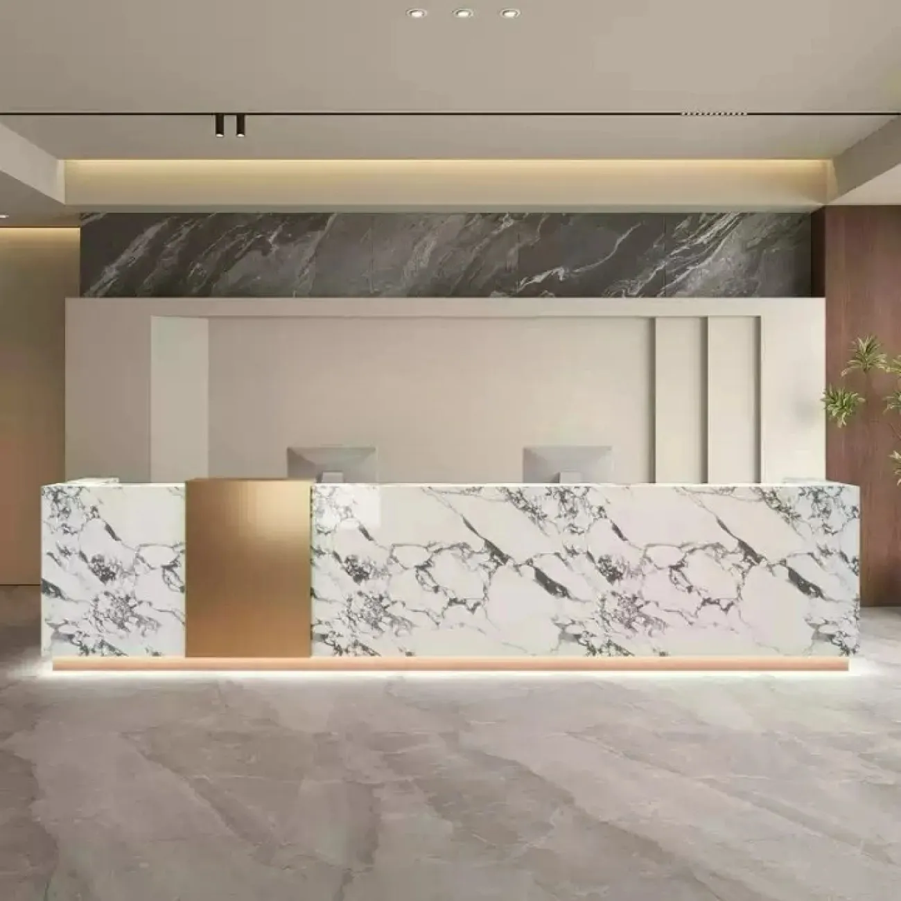 Роскошная стойка ресепшен Xu от LaLume из мрамора с подсветкой RS40209-32 Роскошная стойка ресепшен Xu от LaLume из мрамора с подсветкой RS40209-32