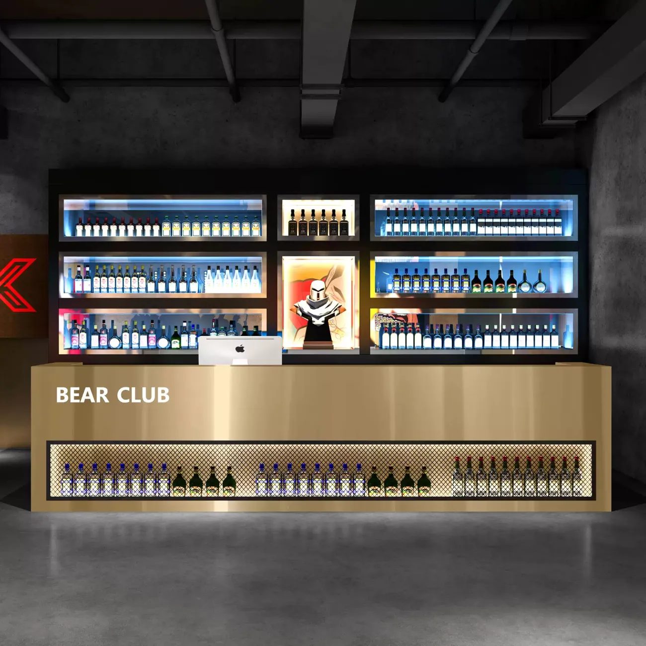 Роскошная стойка ресепшен Xu от LaLume с подсветкой RS40210-32 Роскошная стойка ресепшен Xu от LaLume с подсветкой RS40210-32