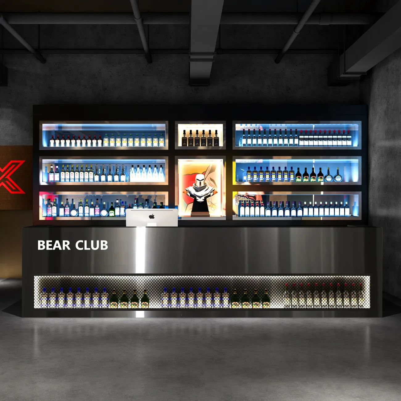 Роскошная стойка ресепшен Xu от LaLume с подсветкой RS40210-32 Роскошная стойка ресепшен Xu от LaLume с подсветкой RS40210-32