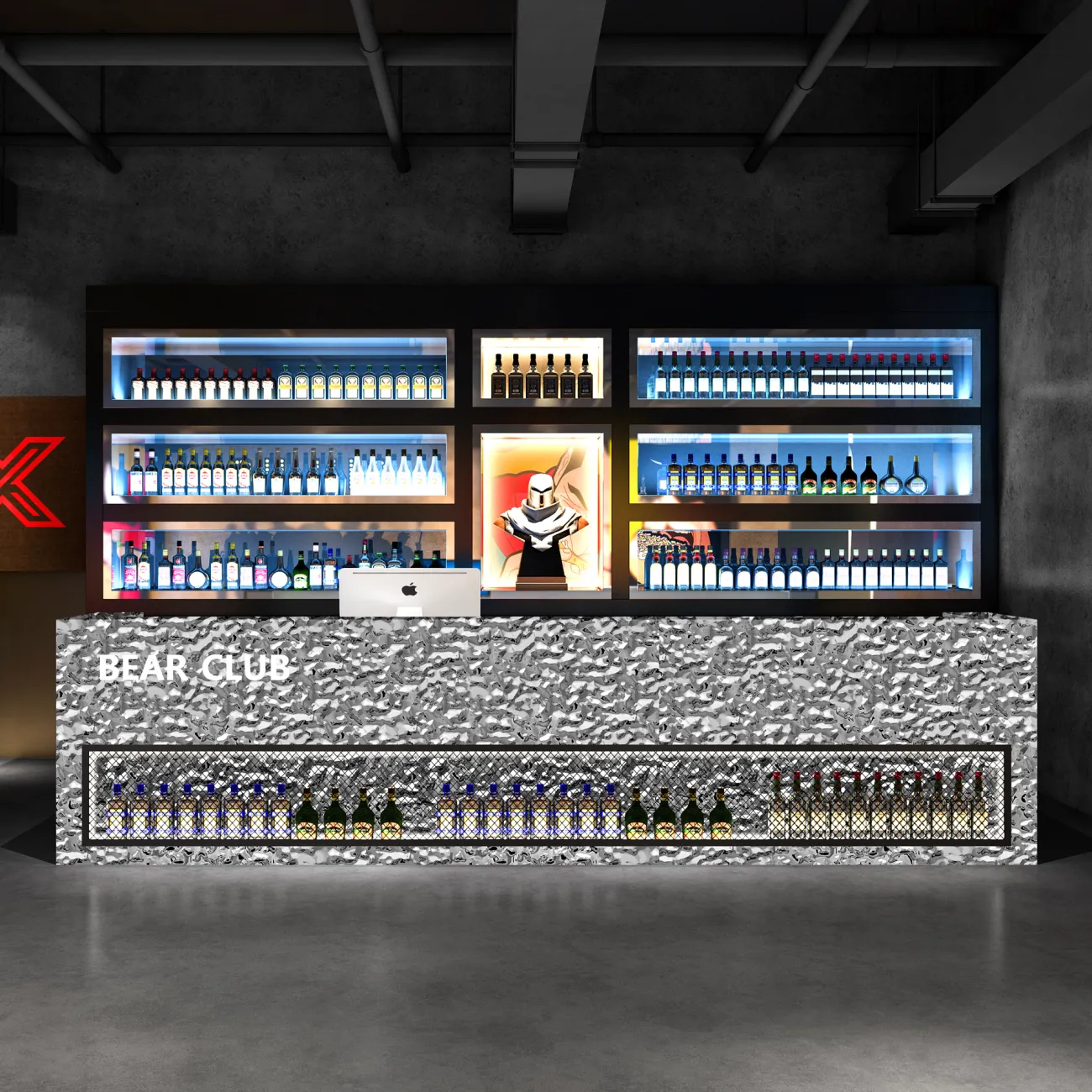 Роскошная стойка ресепшен Xu от LaLume с подсветкой RS40210-32 Роскошная стойка ресепшен Xu от LaLume с подсветкой RS40210-32