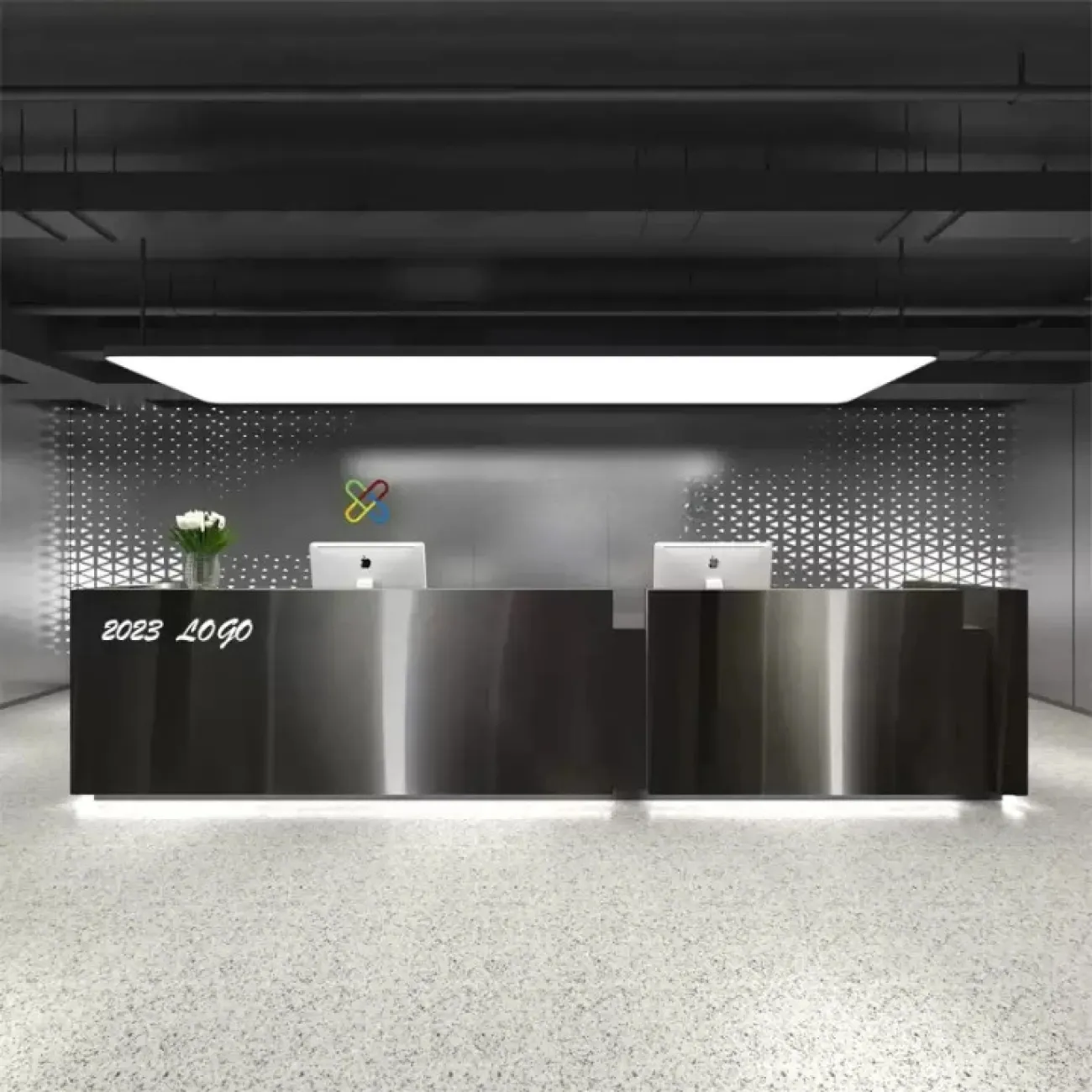 Роскошная стойка ресепшен Xu от LaLume с подсветкой RS40212-32 Роскошная стойка ресепшен Xu от LaLume с подсветкой RS40212-32