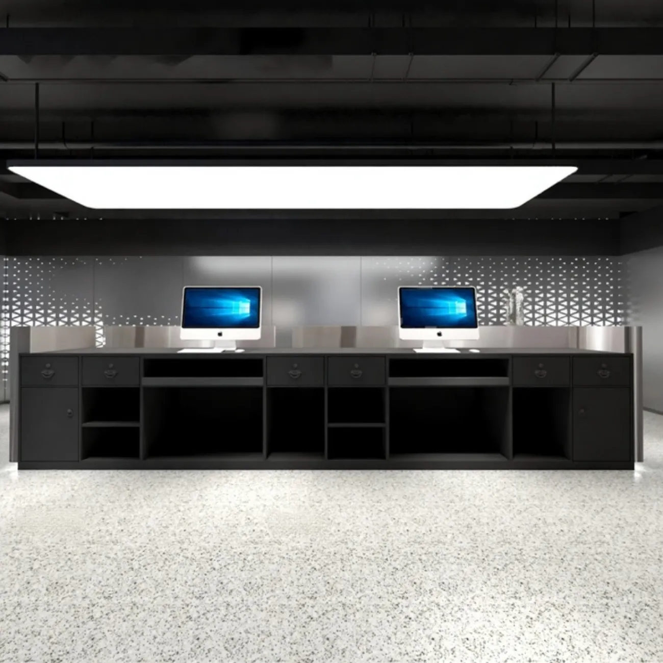 Роскошная стойка ресепшен Xu от LaLume с подсветкой RS40212-32