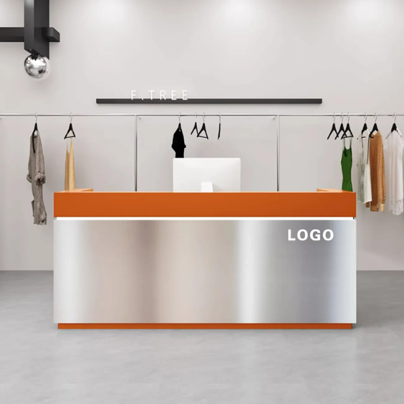 Роскошная стойка ресепшен от LaLume с подсветкой RS40220-32 Роскошная стойка ресепшен от LaLume с подсветкой RS40220-32