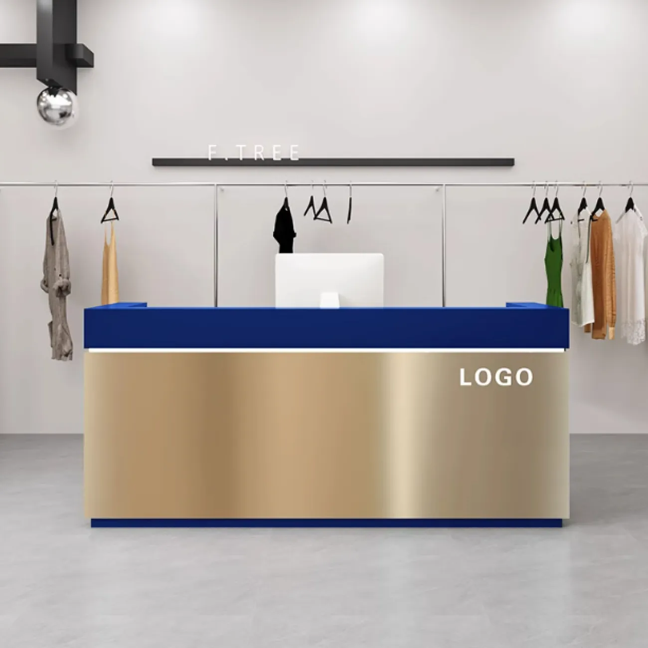 Роскошная стойка ресепшен от LaLume с подсветкой RS40220-32 Роскошная стойка ресепшен от LaLume с подсветкой RS40220-32