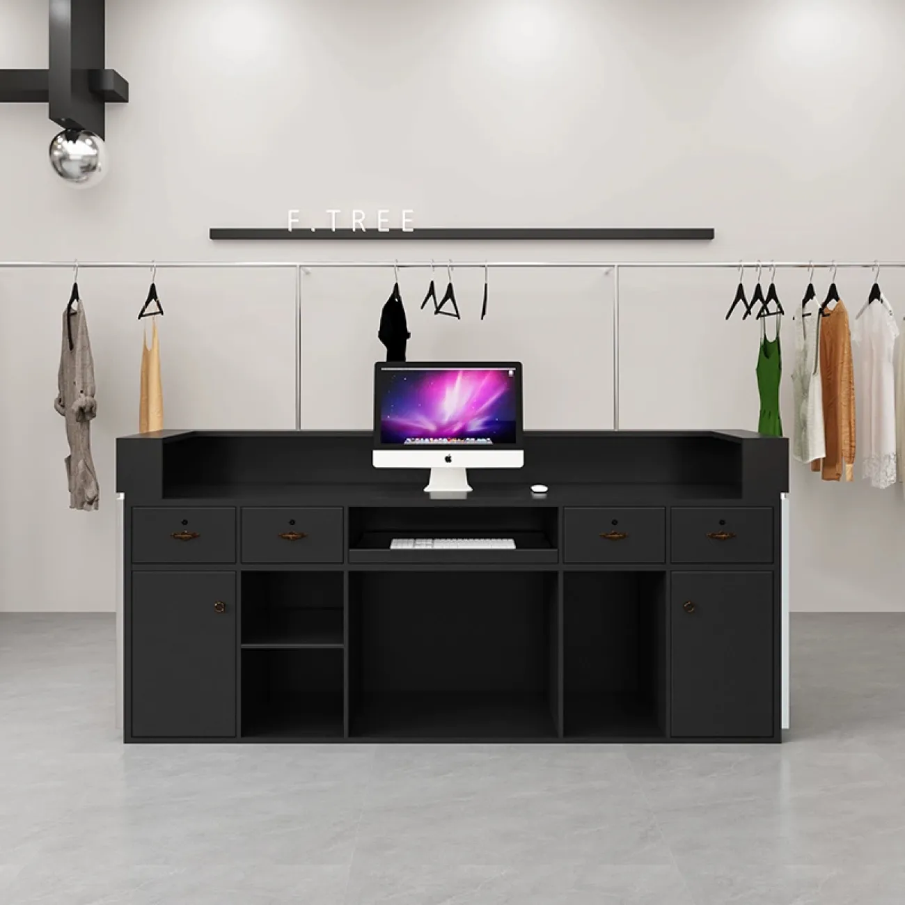 Роскошная стойка ресепшен от LaLume с подсветкой RS40220-32