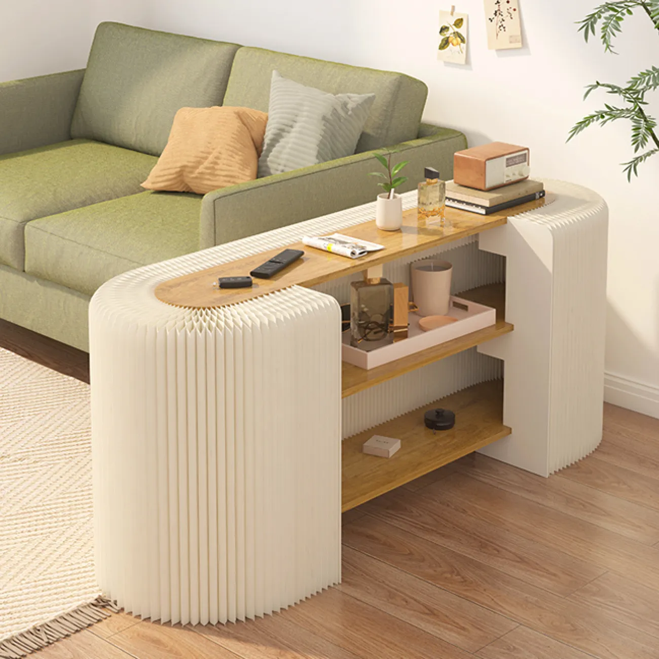 Оригинальная стойка ресепшен от LaLume с бумажной гофрой RS40221-32 Оригинальная стойка ресепшен от LaLume с бумажной гофрой RS40221-32