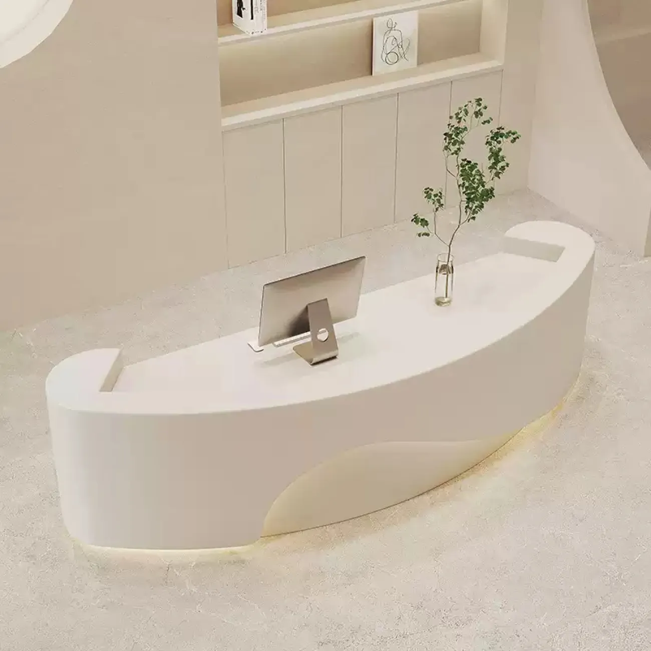 Роскошная стойка ресепшен от LaLume с подсветкой RS40224-32 Роскошная стойка ресепшен от LaLume с подсветкой RS40224-32