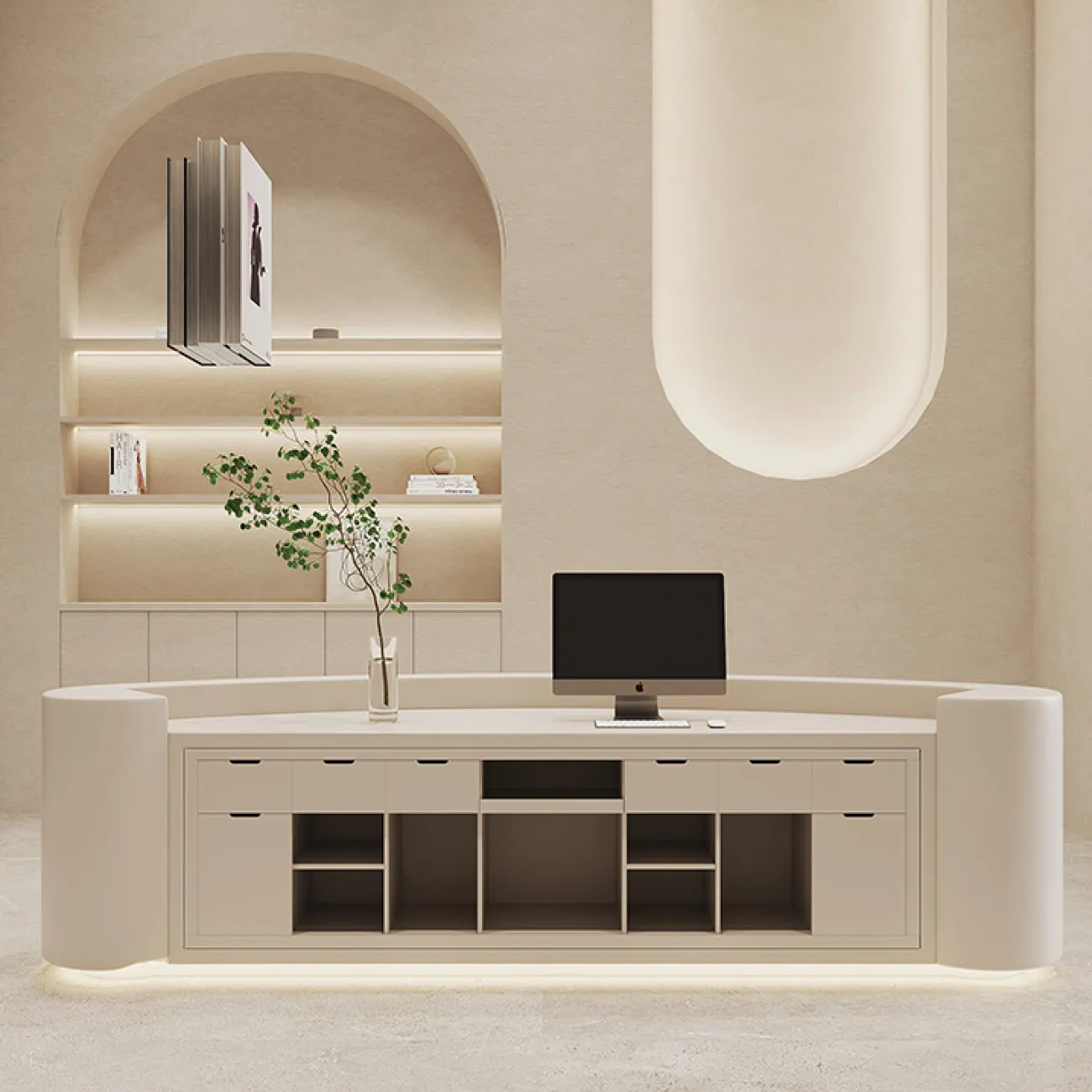 Роскошная стойка ресепшен от LaLume с подсветкой RS40224-32 Роскошная стойка ресепшен от LaLume с подсветкой RS40224-32