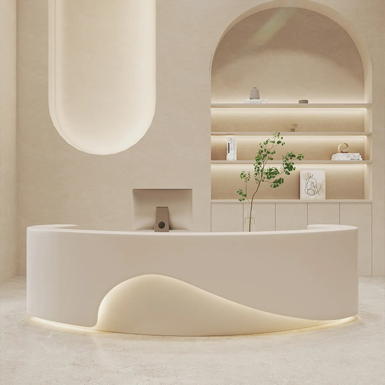 Роскошная стойка ресепшен от LaLume с подсветкой RS40224-32 Роскошная стойка ресепшен от LaLume с подсветкой RS40224-32