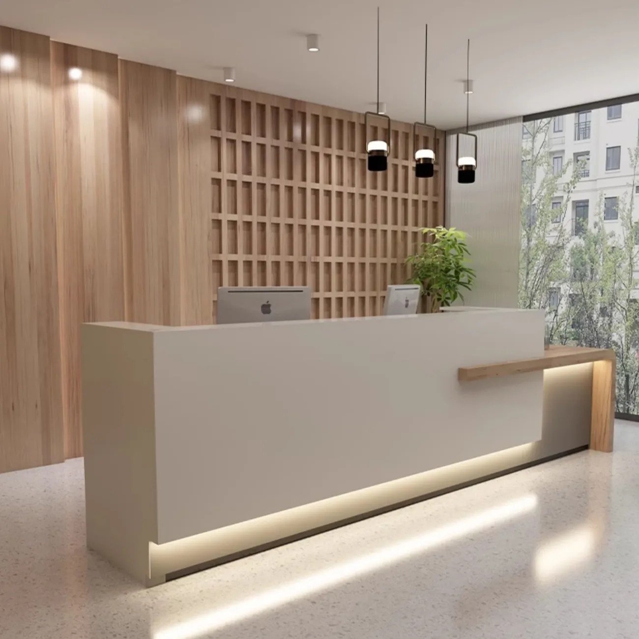 Роскошная стойка ресепшен от LaLume с подсветкой RS40228-32