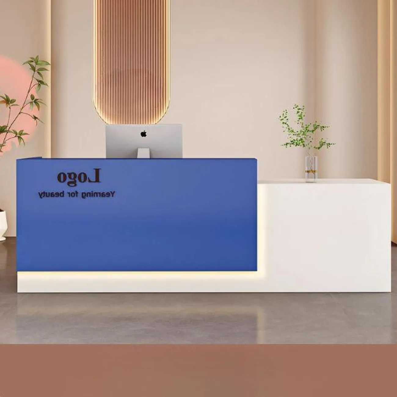 Роскошная стойка ресепшен Shengkaixi от LaLume с подсветкой RS40230-32