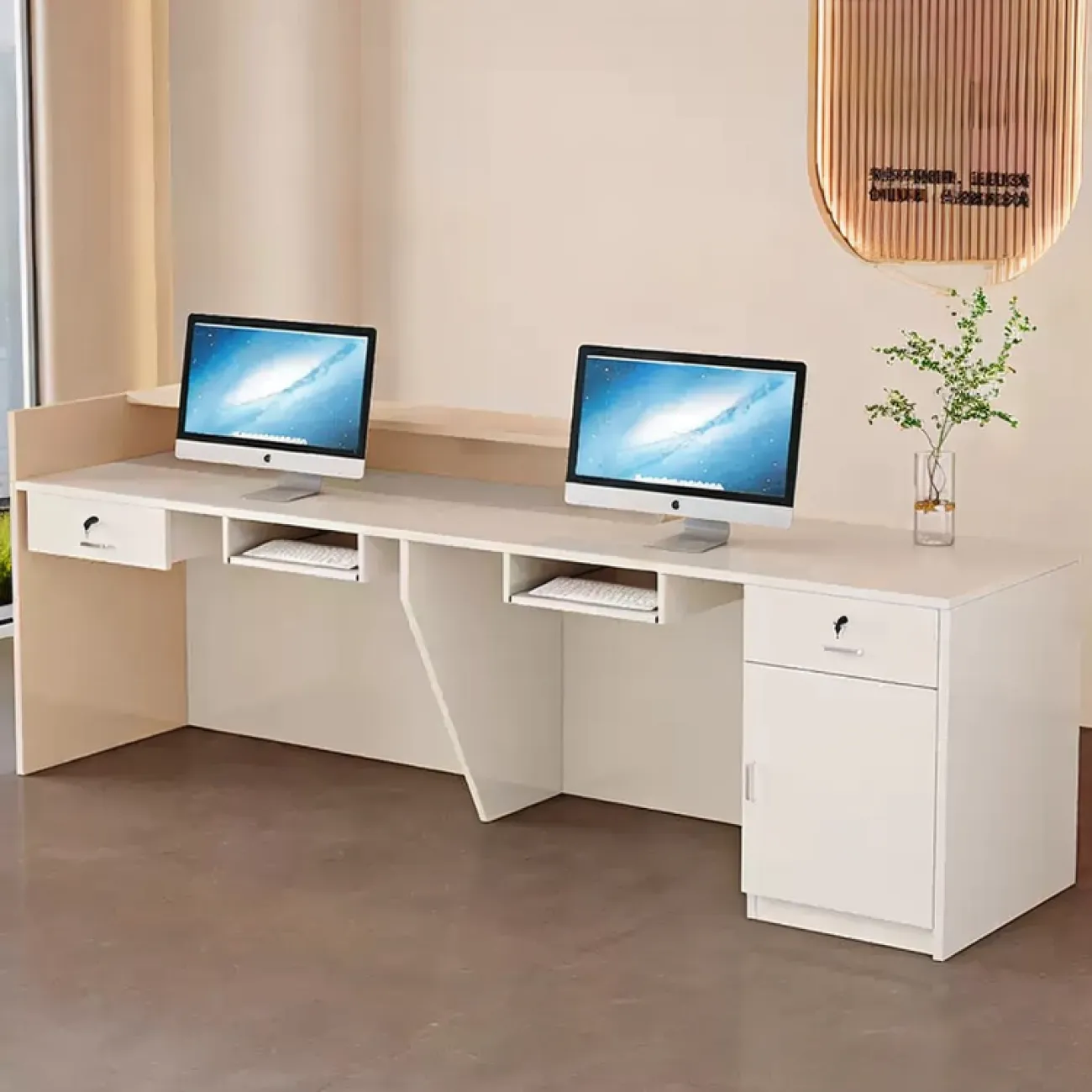 Роскошная стойка ресепшен Shengkaixi от LaLume с подсветкой RS40230-32