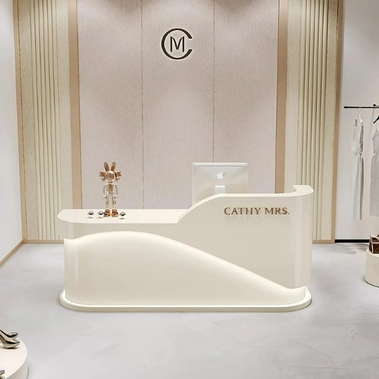 Роскошная стойка ресепшен от LaLume с подсветкой RS40231-32